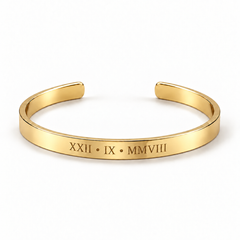 Gold Cuff Bangle – 6mm Adjustable
