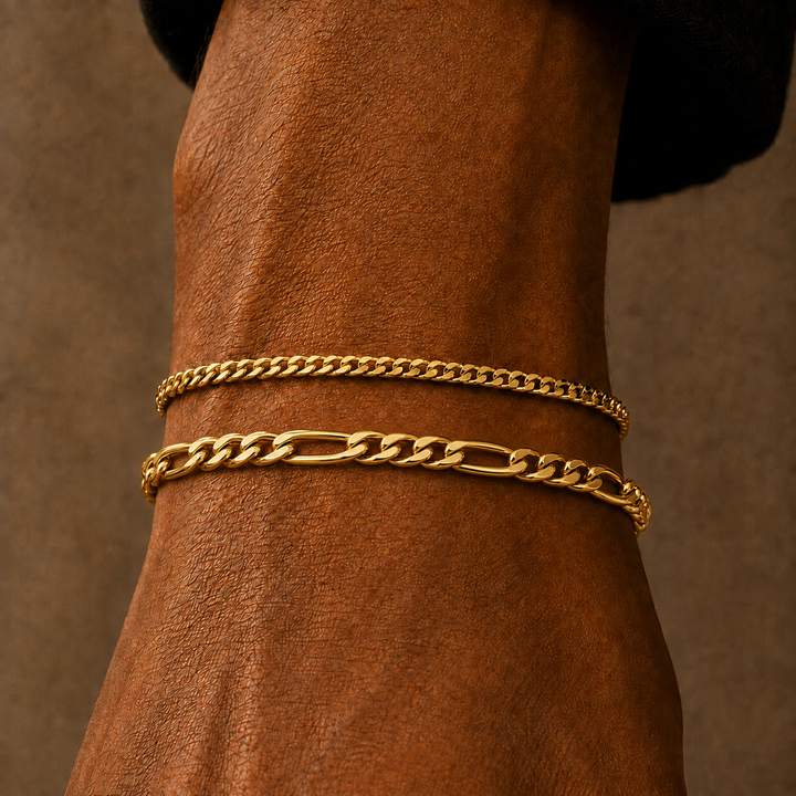 Gold Figaro Chain Bracelet 5MM