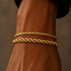 Gold Rope Chain Bracelet 5MM
