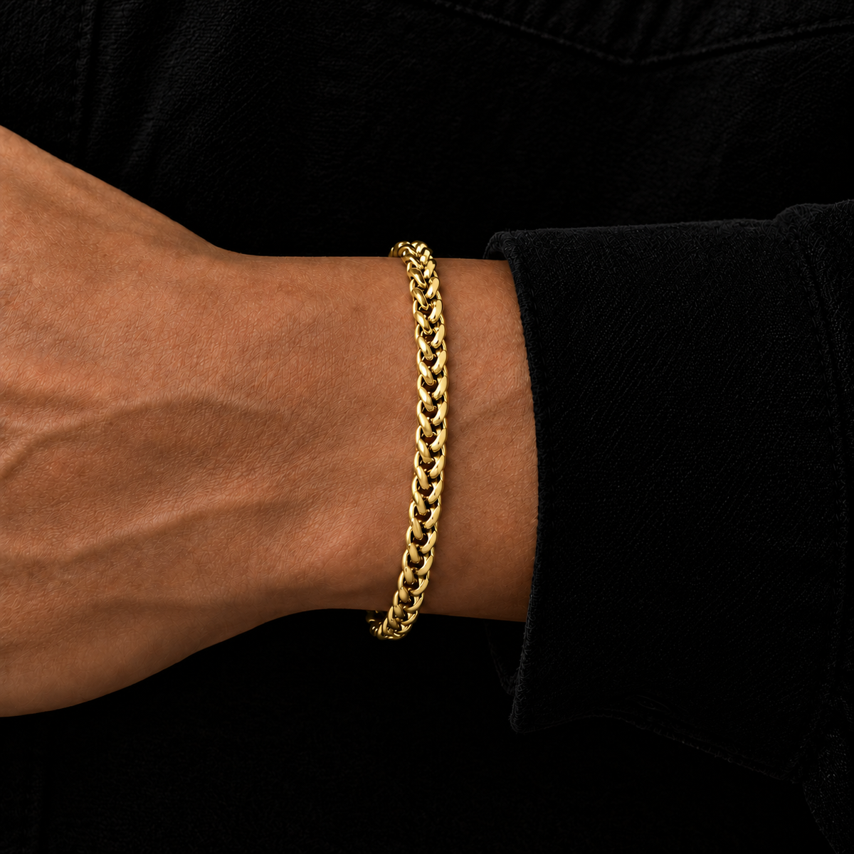 5mm Wheat Bracelet Gold