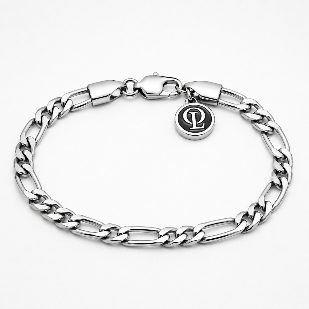 Silver Figaro Chain Bracelet 5MM
