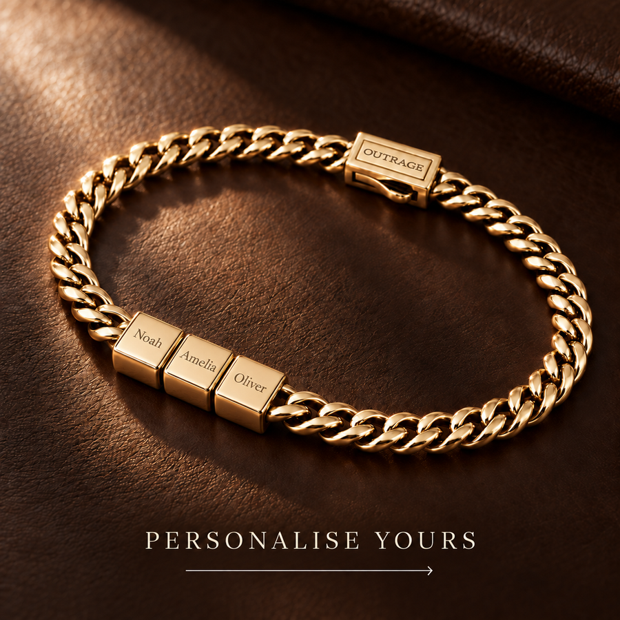 Gold Personalised Charm Bracelet