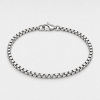 Silver Box Chain Bracelet - 3mm