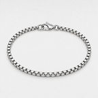 Silver Box Chain Bracelet - 3mm