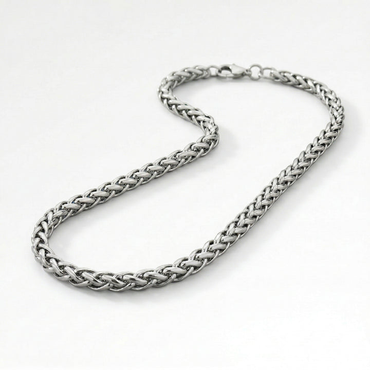 5mm Wheat Chain Necklace Silver
