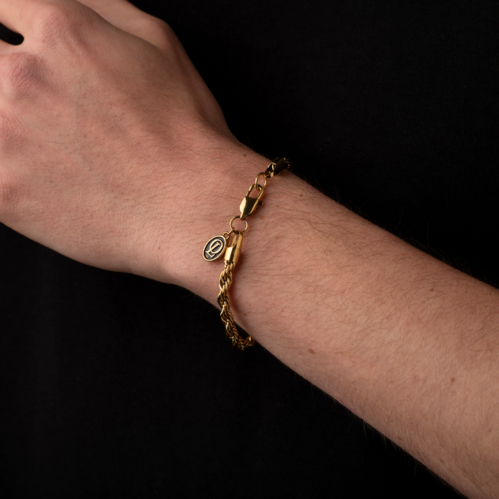 Gold Rope Chain Bracelet 5MM