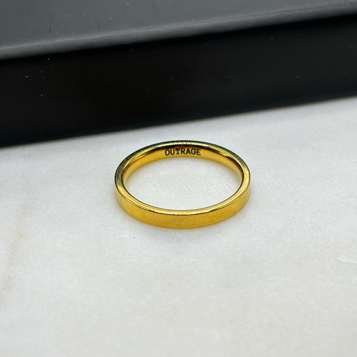 Gold Minimalistic Band Ring 3MM