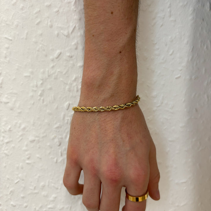 Gold Rope Chain Bracelet 5MM