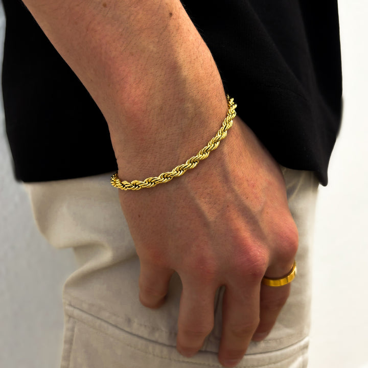 Gold Rope Chain Bracelet 5MM