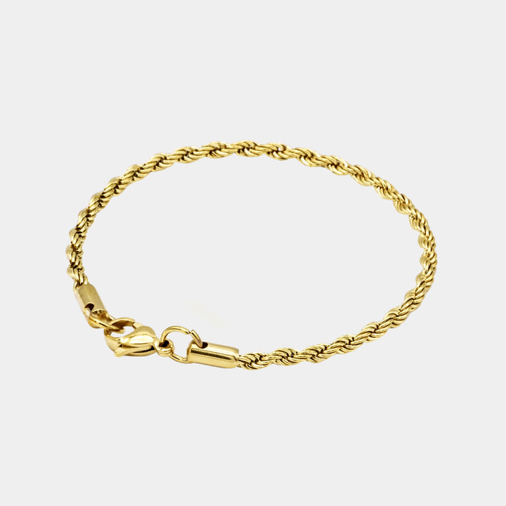 Gold Rope Chain Bracelet 2mm