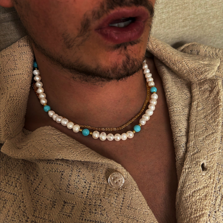 Turquoise - Genuine Pearls Necklaces