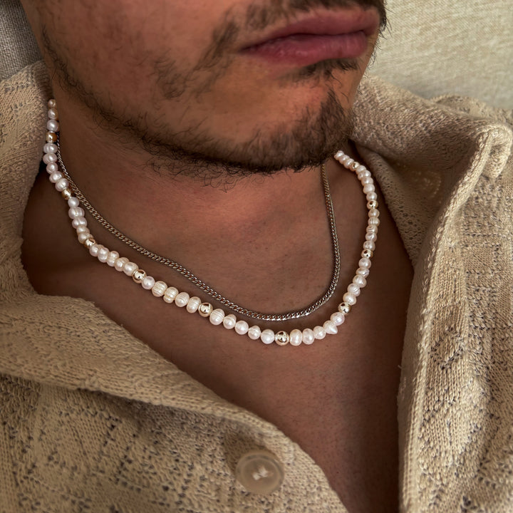 Silver Bead - Genuine Pearls Necklaces