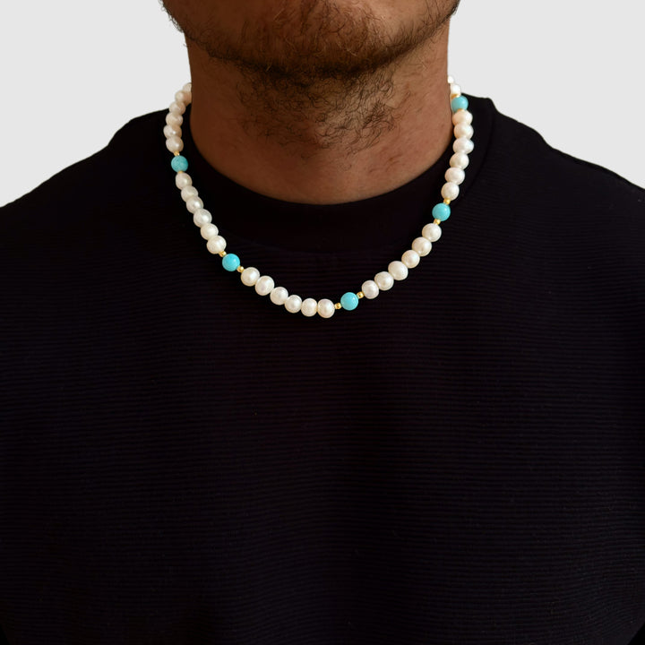 Turquoise - Genuine Pearls Necklaces