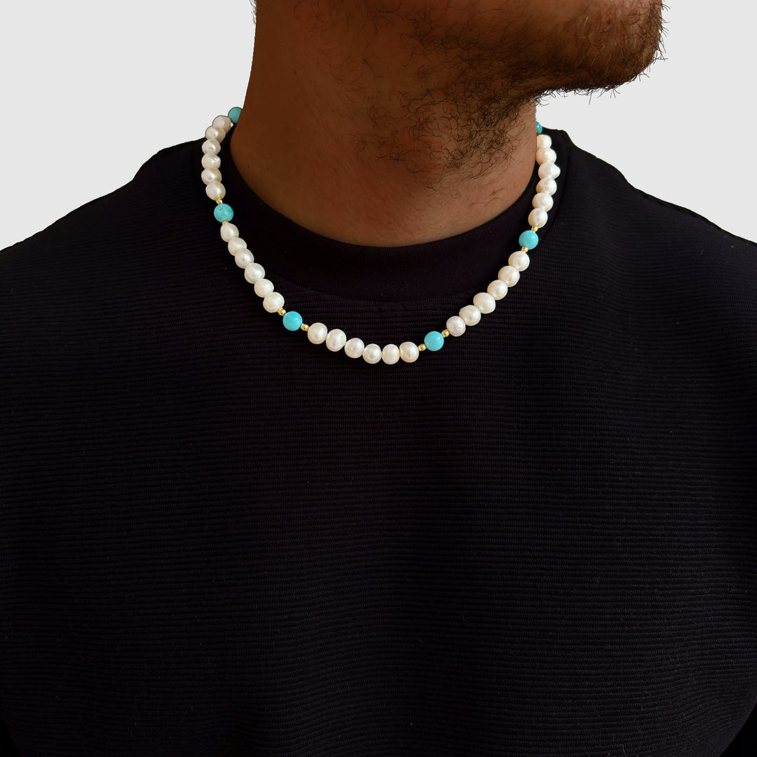 Turquoise - Genuine Pearls Necklaces