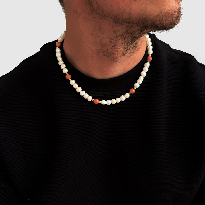 Jasper Stone - Genuine Pearls Necklaces