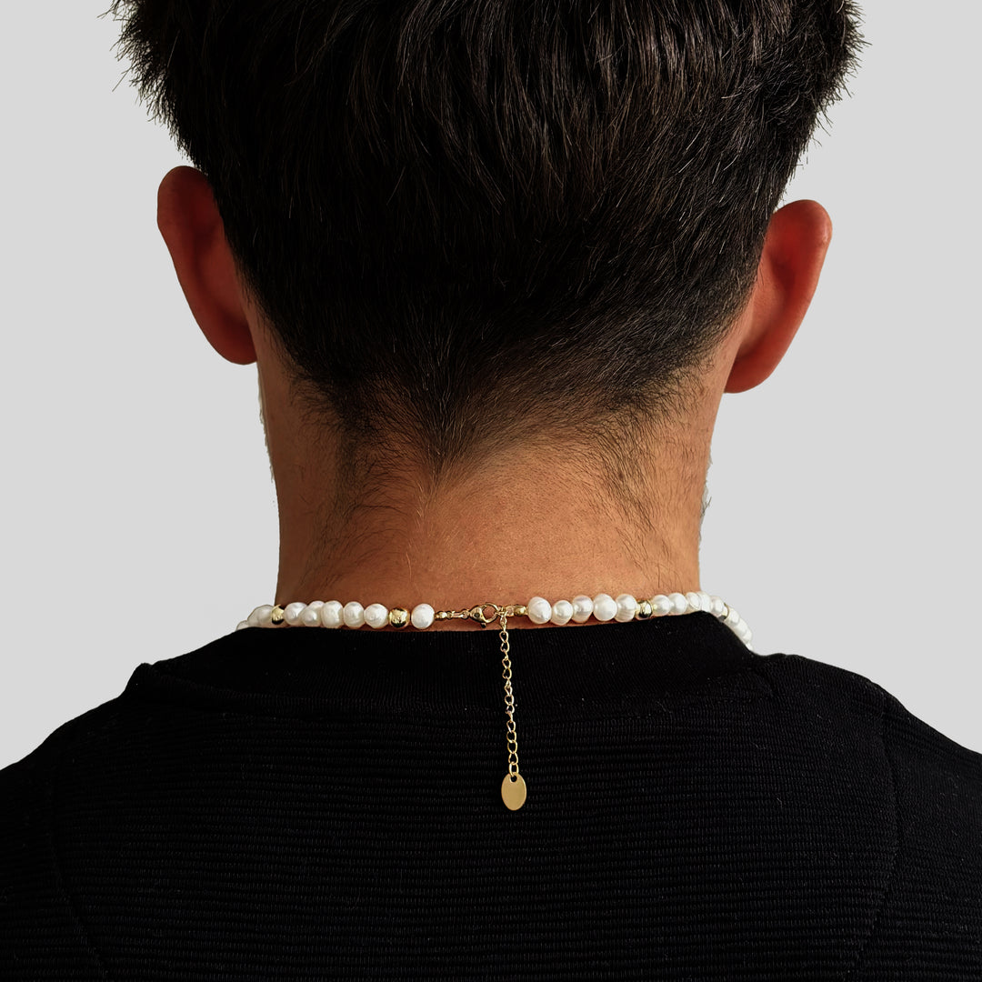 Gold Bead - Genuine Pearls Necklaces