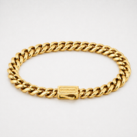 Gold Cuban Chain Bracelet 8MM