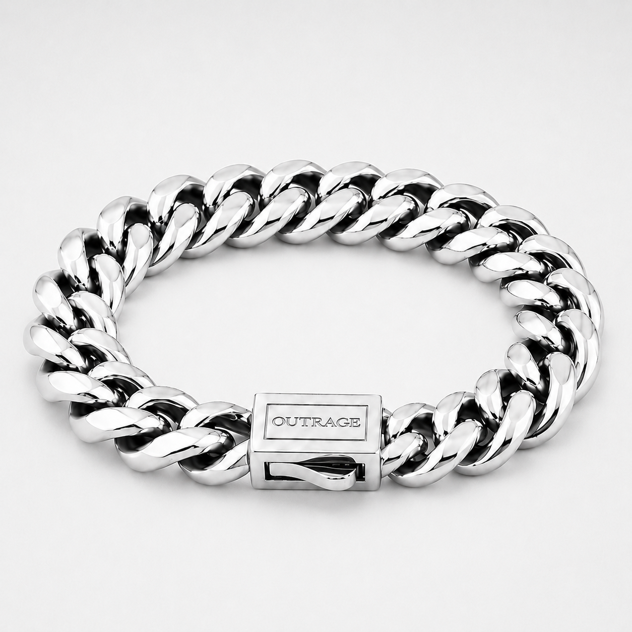 Silver Cuban Chain Bracelet 12MM