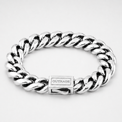 Silver Cuban Chain Bracelet 12MM