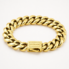 Gold Cuban Chain Bracelet 12MM