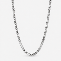 5mm Wheat Chain Necklace Silver