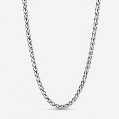 5mm Wheat Chain Necklace Silver
