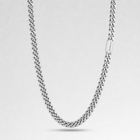 Silver Cuban Chain Necklace 8MM