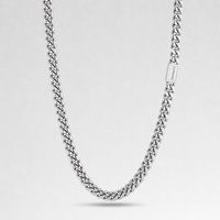 Silver Cuban Chain Necklace 8MM