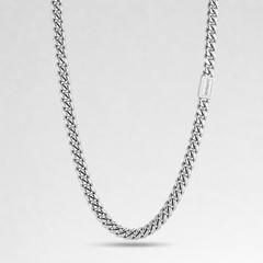 Silver Cuban Chain Necklace 8MM