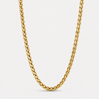 5mm Wheat Chain Necklace Gold