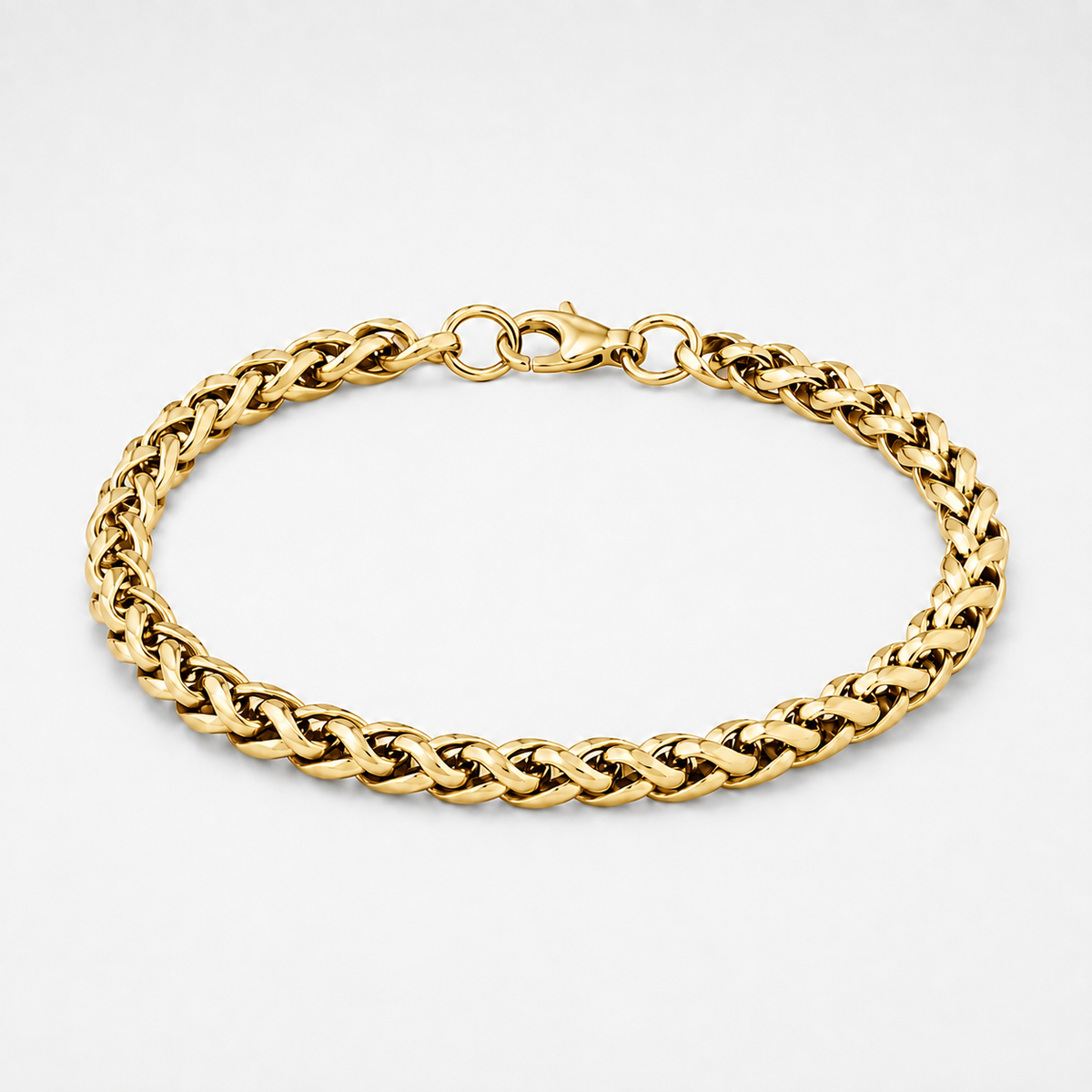 5mm Wheat Bracelet Gold