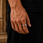 Silver Wavy Band Ring 6MM