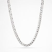 925 Italian Silver 5mm Curb Necklace