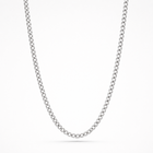 925 Italian Silver 4mm Curb Necklace