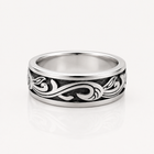 Silver Plant Band Ring