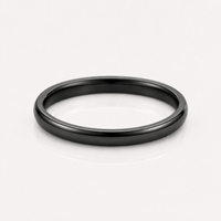Black Simple Ring 2MM