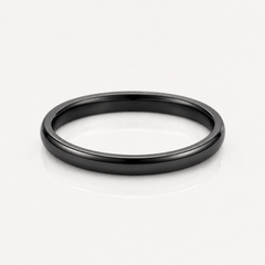 Black Simple Ring 2MM