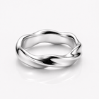 Silver Wavy Band Ring 6MM