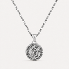 Silver St Christopher Necklace Pendant