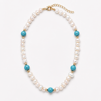 Turquoise Pearls Necklaces