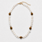 Tiger Eye Pearls Necklaces