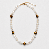 Tiger Eye Pearls Necklaces