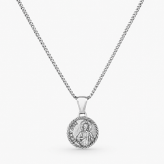 Silver St Jude Necklace Pendant