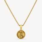 Gold St Michael Necklace Pendant