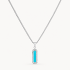 Silver Turquoise Stone Necklace Pendant