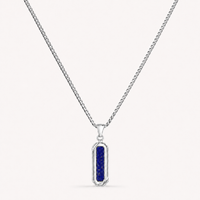 Silver Lapis Lazuli Necklace Pendant