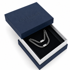Silver Cuban Bracelet & Chain Set – 5mm