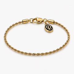 Gold Rope Chain Bracelet 2mm