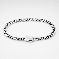Silver Cuban Chain Bracelet 5MM