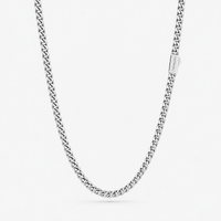 Silver Cuban Chain Necklace 5MM